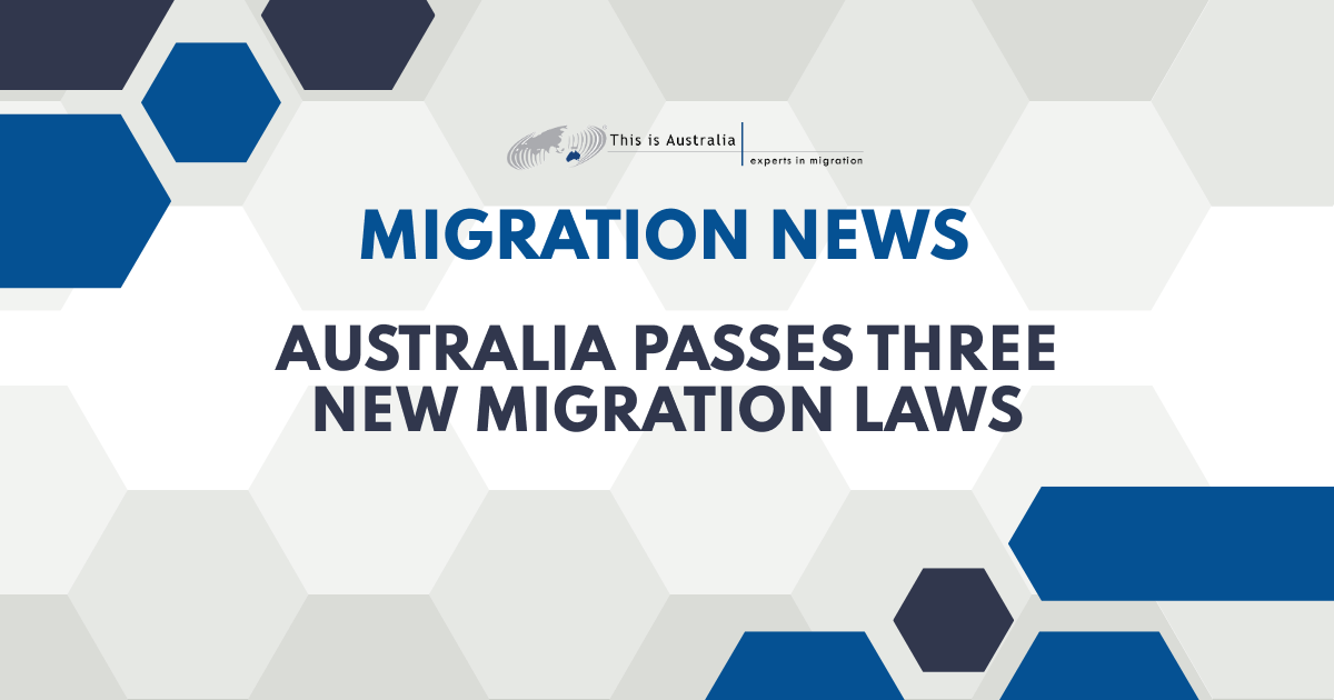 Australia aprueba tres nuevas leyes de migración