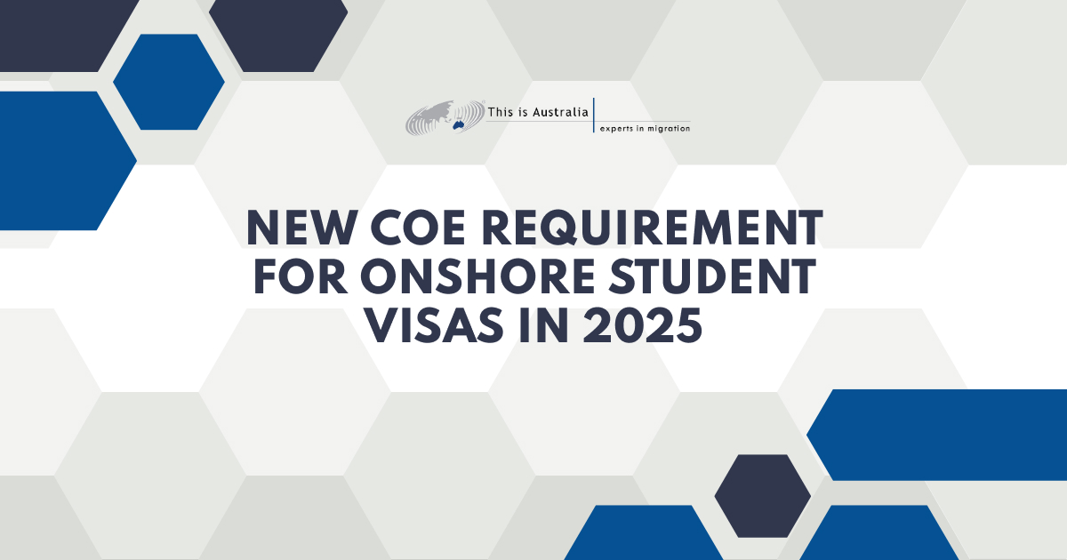 Nuevo requisito del CoE para visas de estudiantes en tierra firme en 2025