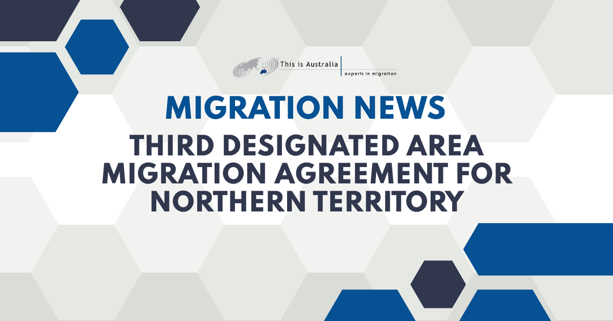 Tercer acuerdo de migración de área designado para el Territorio del Norte